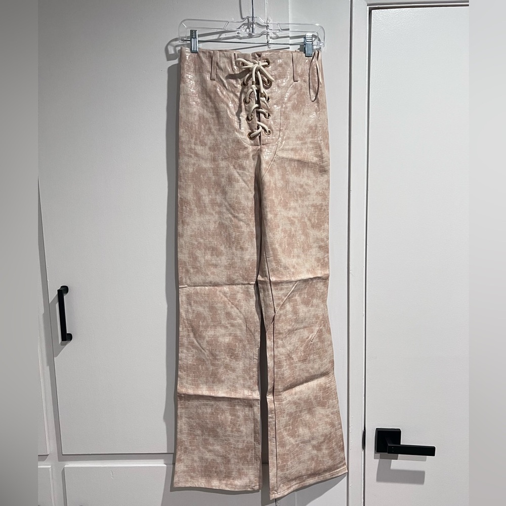 JGR & STN faux leather pants